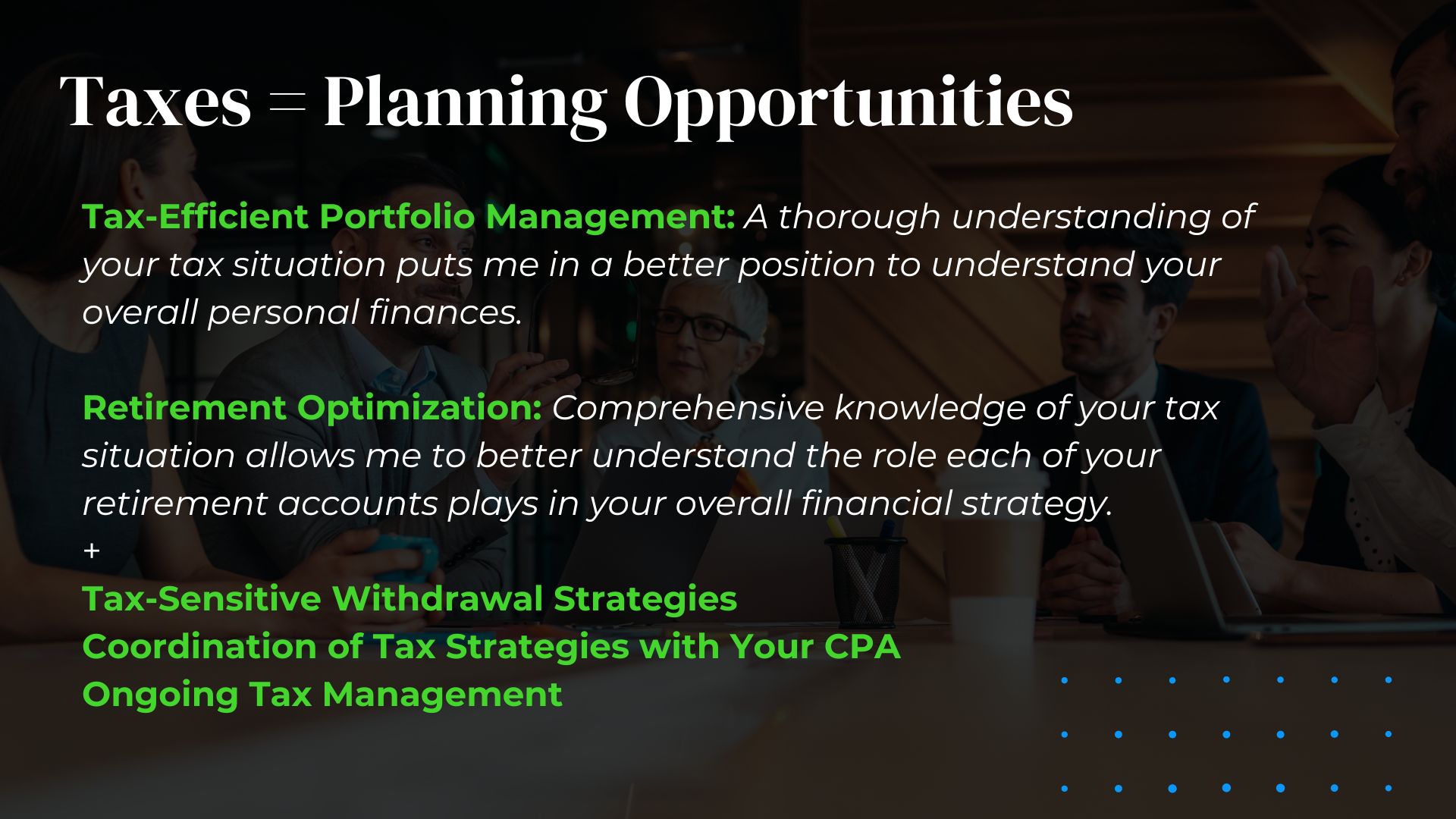 Financial Planning Opportunities For Advisors Who Talk About Taxes